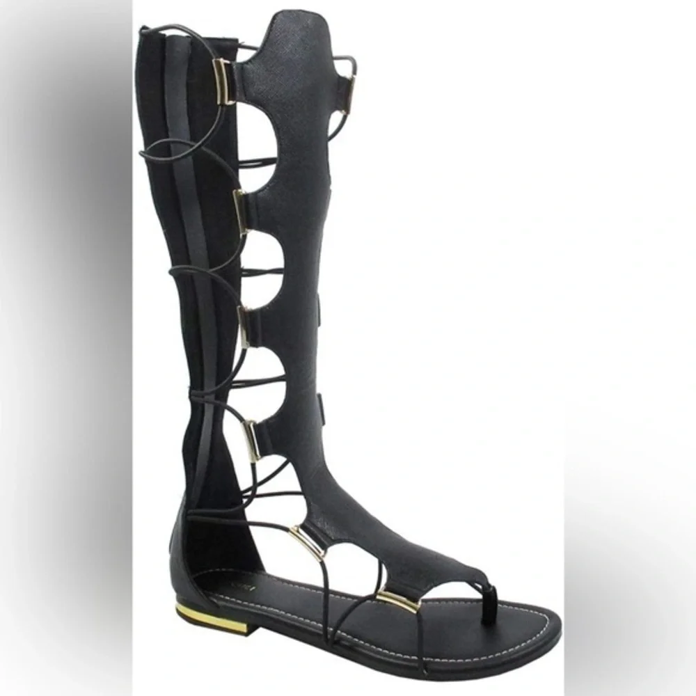 YOKI Women's Anya-50 Sport Gladiator Sandal, Black 9